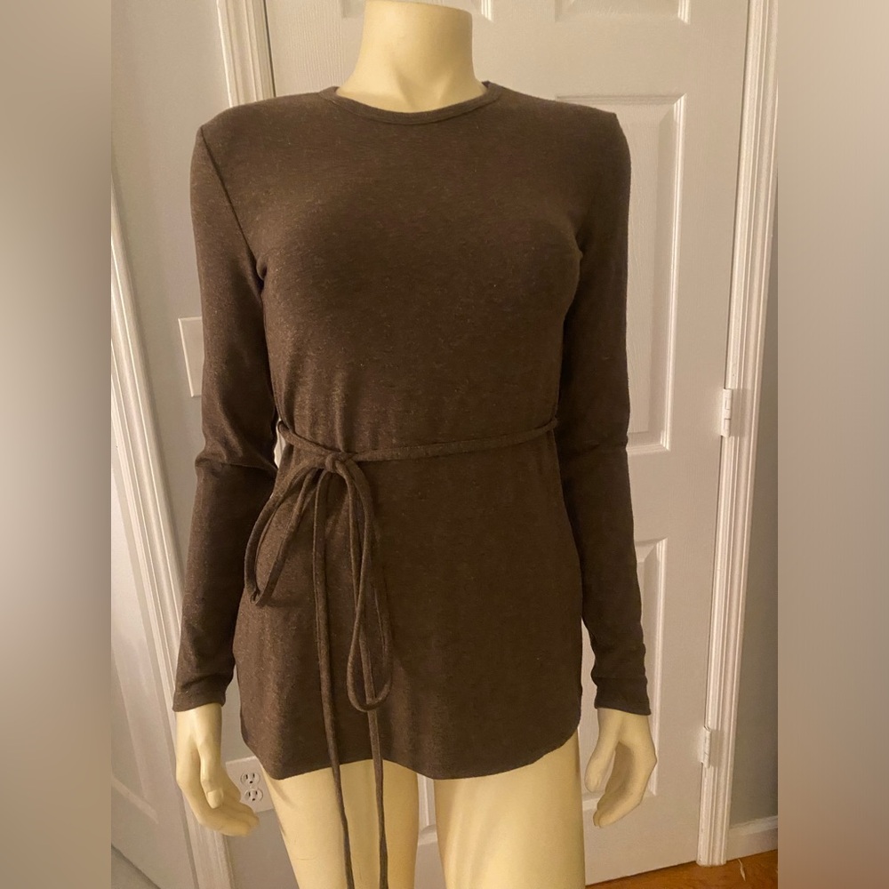 Brown Long Sleeve Women's Top